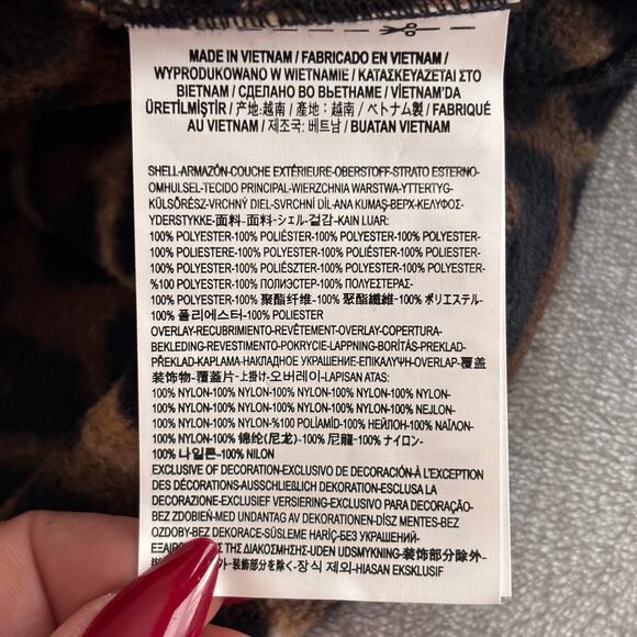 Vans Check Me Out Mens Leopard Anorak Jacket Coat Medium Brown Black NEW Sk8 - Picture 11 of 13